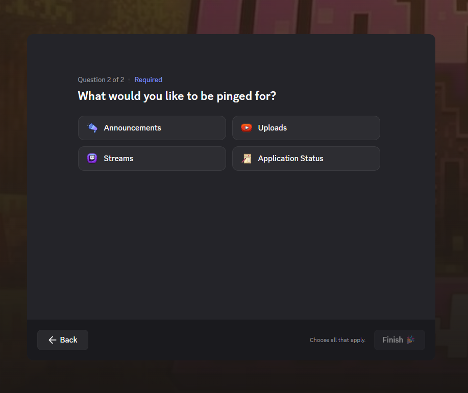 Discord onboarding form example